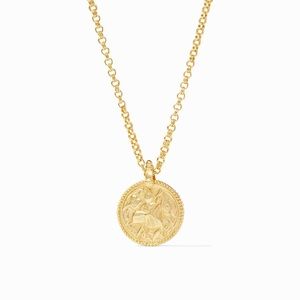 Julie Vos coin pendant necklace gold